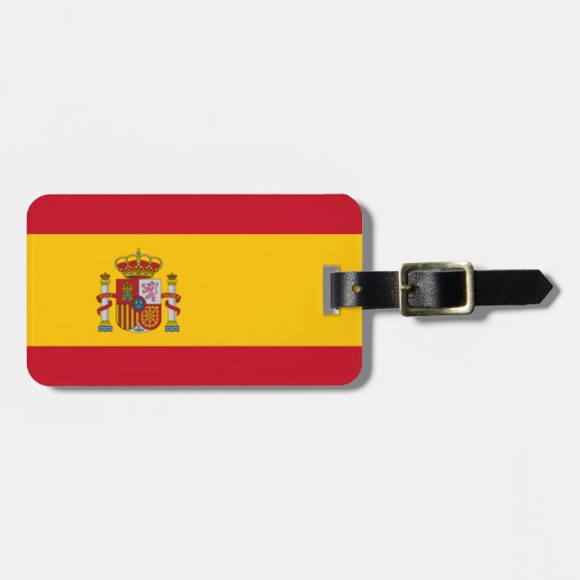 Spanish Flag Luggage Tag (Front Horizontal)