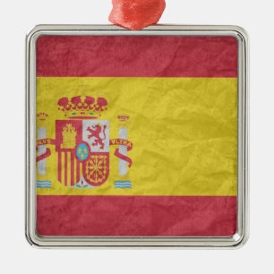 Spanish Flag Metal Ornament