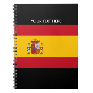 Spanish flag of Spain custom spiral notebook
