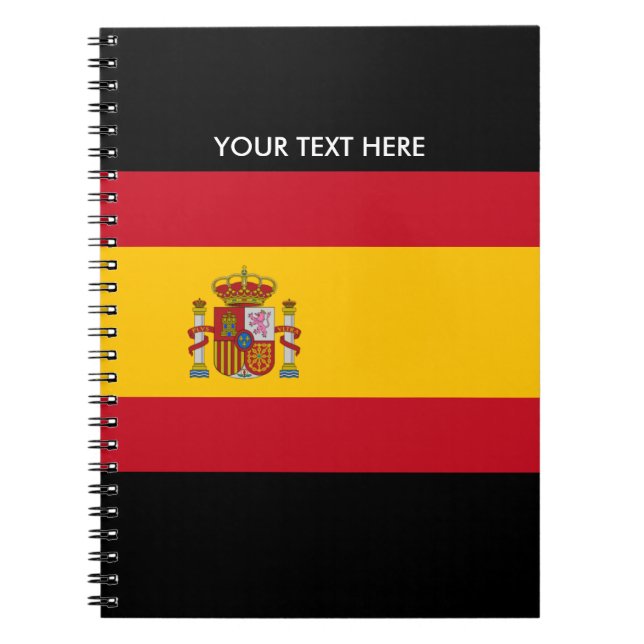 Spanish flag of Spain custom spiral notebook (Front)