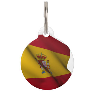 Spanish flag pet tag
