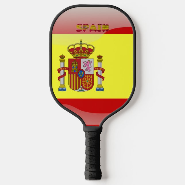 Spanish flag pickleball paddle (Front)