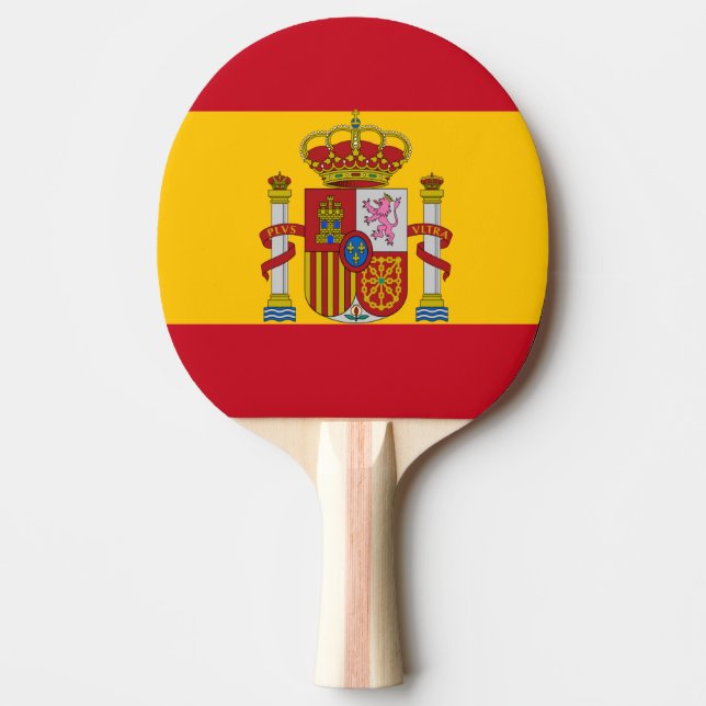 Spanish flag ping pong paddle (Front)