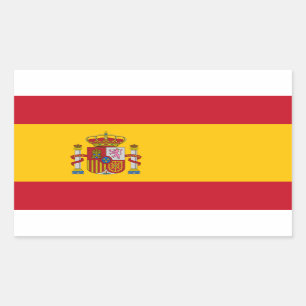 Spanish Flag Rectangular Sticker