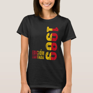 Spanish Flag Retro 1989 Year 1989 Vintage 1989 Sin T-Shirt