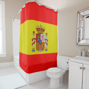 Spanish flag shower curtain