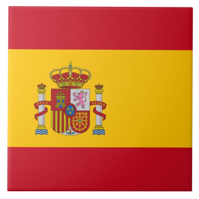 Spanish Flag (Spain) Ceramic Tile (Front)