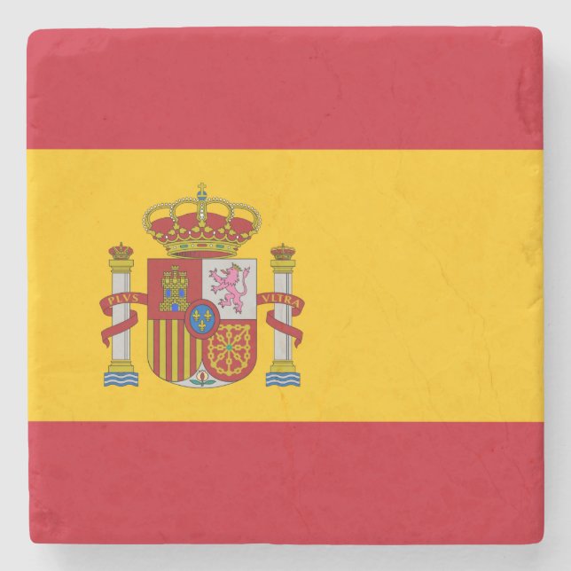 Spanish Flag (Spain) Stone Coaster (Front)