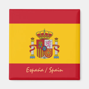Spanish flag & Spain travel, holiday /sports fans  Magnet