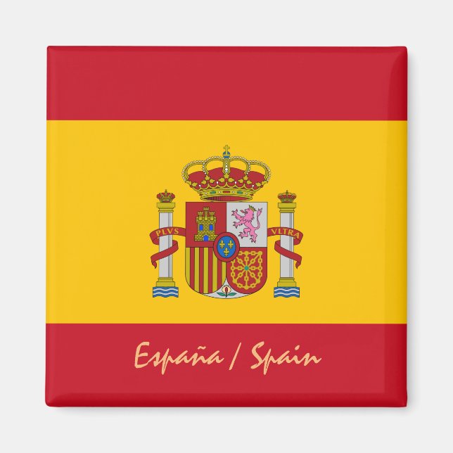 Spanish flag & Spain travel, holiday /sports fans  Magnet (Front)