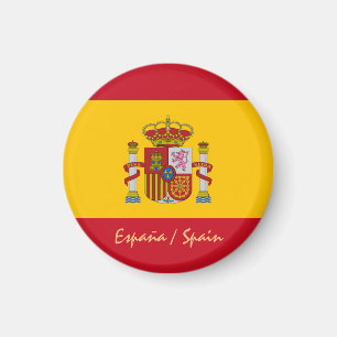 Spanish flag & Spain travel, holiday /sports fans Magnet