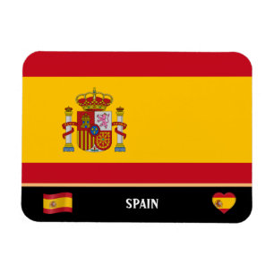Spanish Flag & Spanish country travel / Spain Magnet