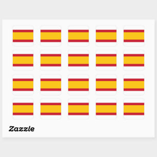 Spanish flag square sticker