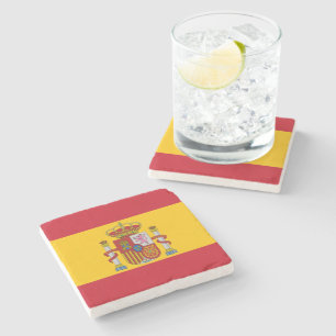 Spanish flag stone coaster