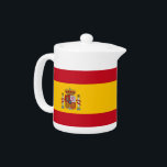 Spanish Flag Teapot<br><div class="desc">Elevate your tea time with our exquisite teapot featuring the flag of Spain! This beautifully designed teapot combines functionality with a vibrant expression of Spanish pride, showcasing the iconic colours of the Spanish flag. It's an ideal centerpiece for gatherings, celebrations, or a cosy afternoon tea, allowing you to share your...</div>