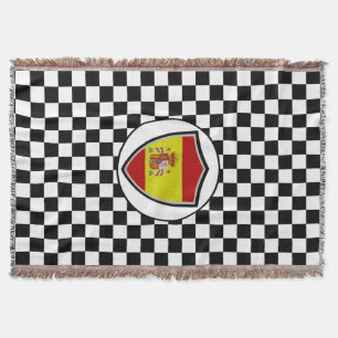 Spanish flag throw blanket
