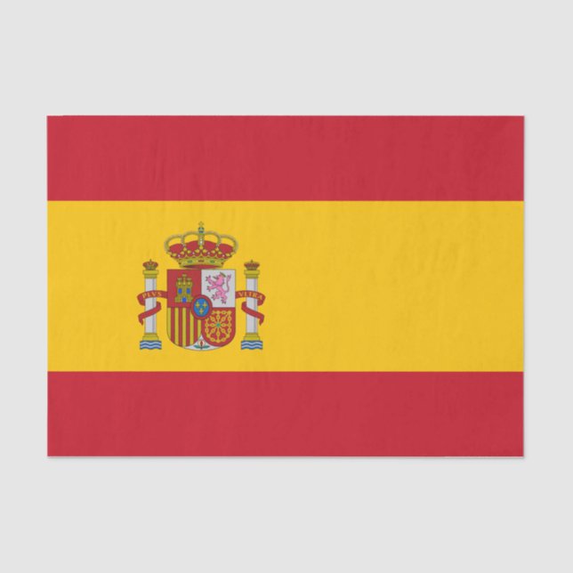 Spanish Flag tissue paper, fashion decor, Spain Paper (Front)