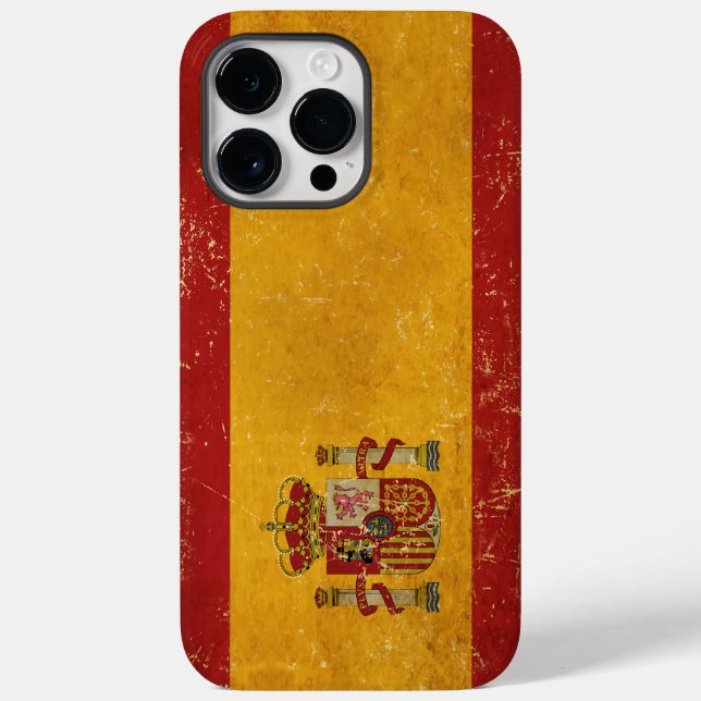 Spanish Flag Vintage Grunge Case-Mate iPhone Case (Back)