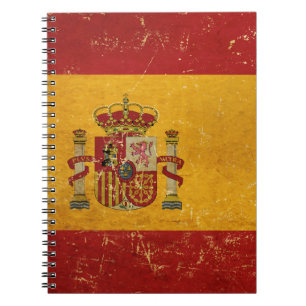 Spanish Flag Vintage Grunge Notebook