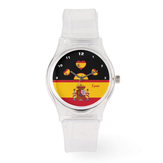 Spanish Flag Watch, España, Spain fashion /sports Watch (Front)