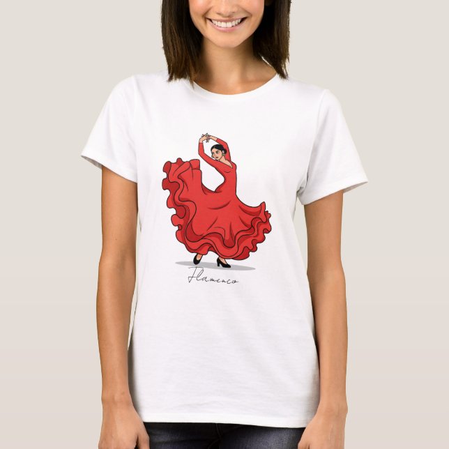 Spanish Flamenco Dancer  T-Shirt (Front)