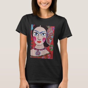 Spanish Flamenco Flower Boho Girl Woman T-Shirt