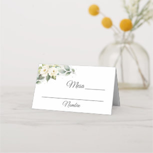 Spanish Floral Boho Wedding Place Card
