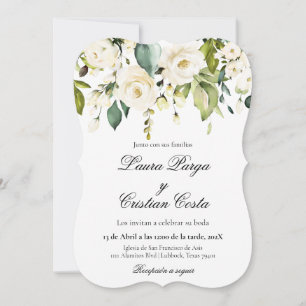 Spanish Floral Wedding Invitation
