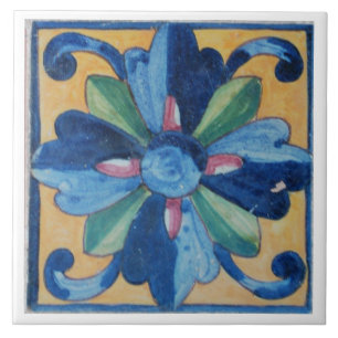 Spanish Flower Design Tile