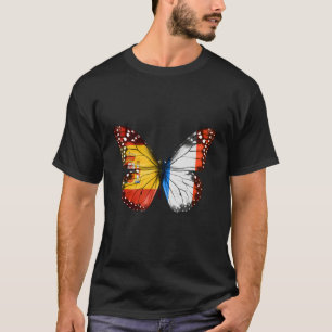 Spanish French Flag Butterfly T-Shirt