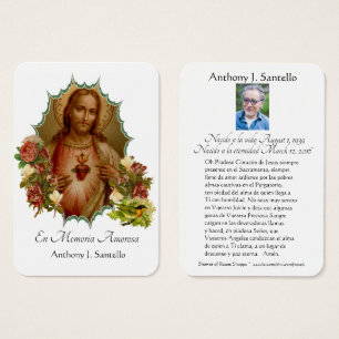 Spanish Funeral Catholic Jesus Memorial Prayer