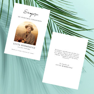Spanish Funeral Memorial Sympathy Photo Thank You Card