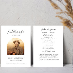 Spanish Funeral Order of Service Photo Program