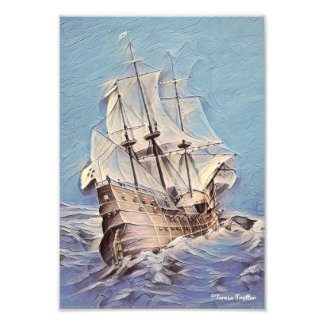 Spanish Galleon Mellow Chromatic Photo Print