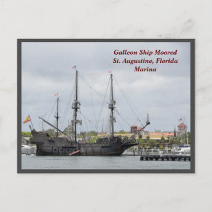 Spanish Galleon Ship Holiday Postcard