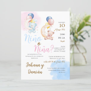 Spanish Gender Reveal Invitation