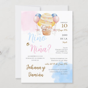 Spanish Gender Reveal Invitation