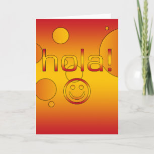 Spanish Gifts : Hello / Hola Face Card