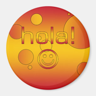 Spanish Gifts : Hello / Hola Face Magnet