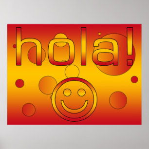 Spanish Gifts : Hello / Hola Face Poster