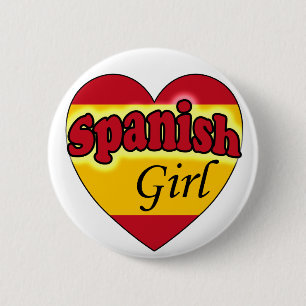 Spanish Girl 6 Cm Round Badge