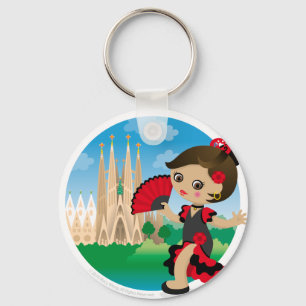 Spanish girl key ring