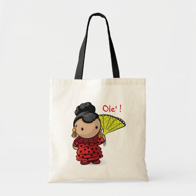 Spanish Girl Tote Bag (Front)