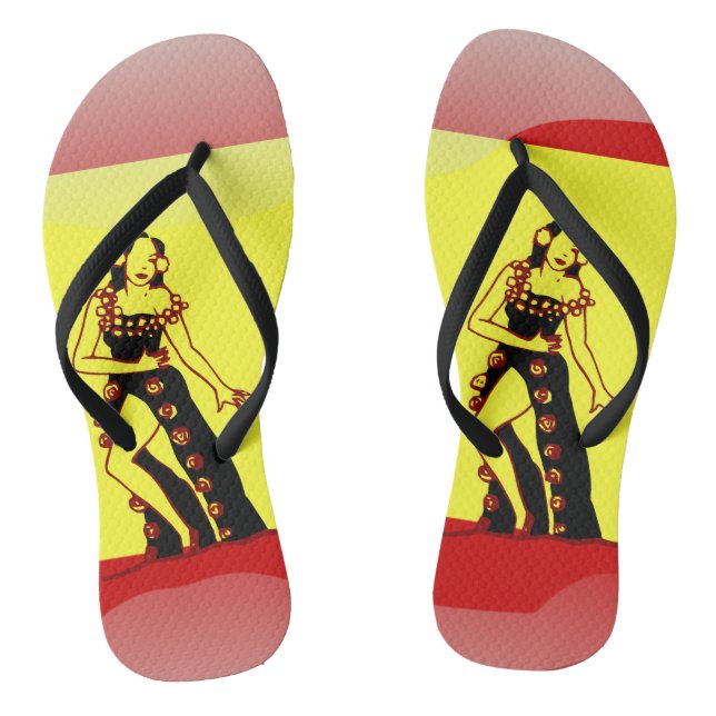Spanish glossy flag thongs (Footbed)
