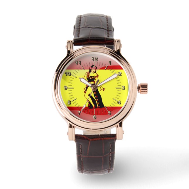 Spanish glossy flag watch (Front)