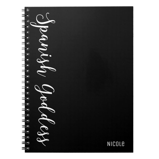 Spanish Goddess Modern Custom Personalised Journal (Front)