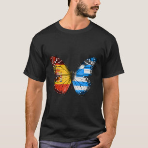 Spanish Greek Flag Butterfly T-Shirt