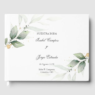 Spanish Greenery Wedding Invitation Guest Book