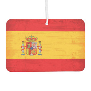 Spanish grunge flag car air freshener