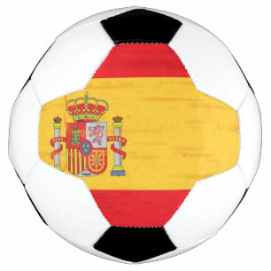 Spanish grunge flag soccer ball